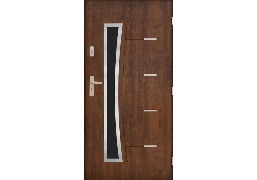 Zdjęcie: Drzwi zewnętrzne Bristol orzech 80 prawe kpl PANTOR