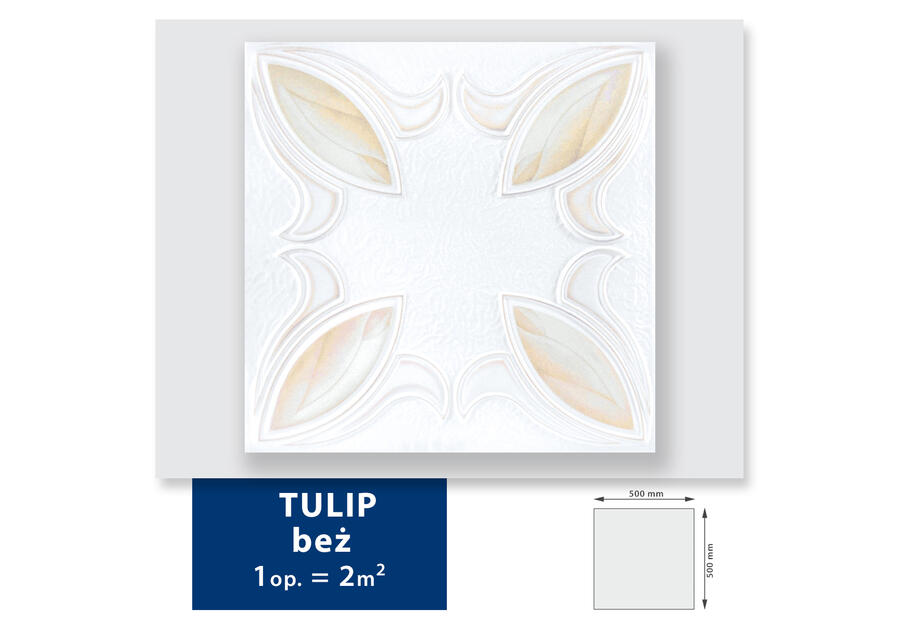 Zdjęcie: Kaseton Exclusiv Tulip beż (2 m2) biały DMS